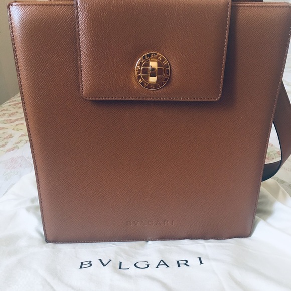 BVLGARI Handbags - BULGARI 💯% authentic honey brown leather handbag